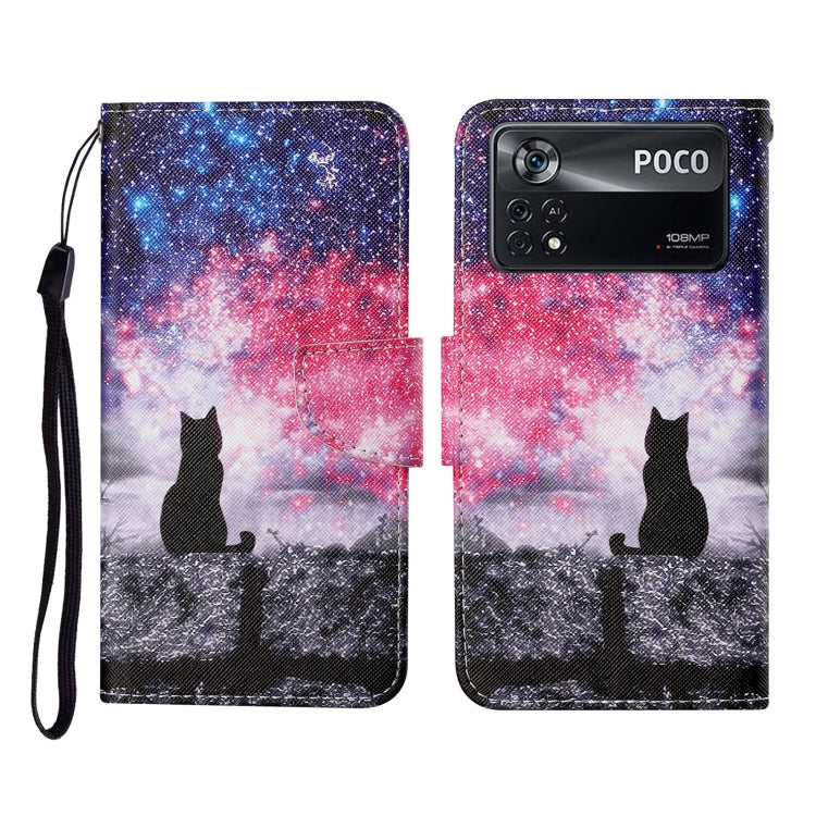 Custodia per cellulare in pelle con motivo a disegno colorato, For Xiaomi Poco X4 Pro 5G