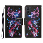 Custodia per cellulare in pelle con motivo a disegno colorato, For OPPO A96 4G / Realme 9i