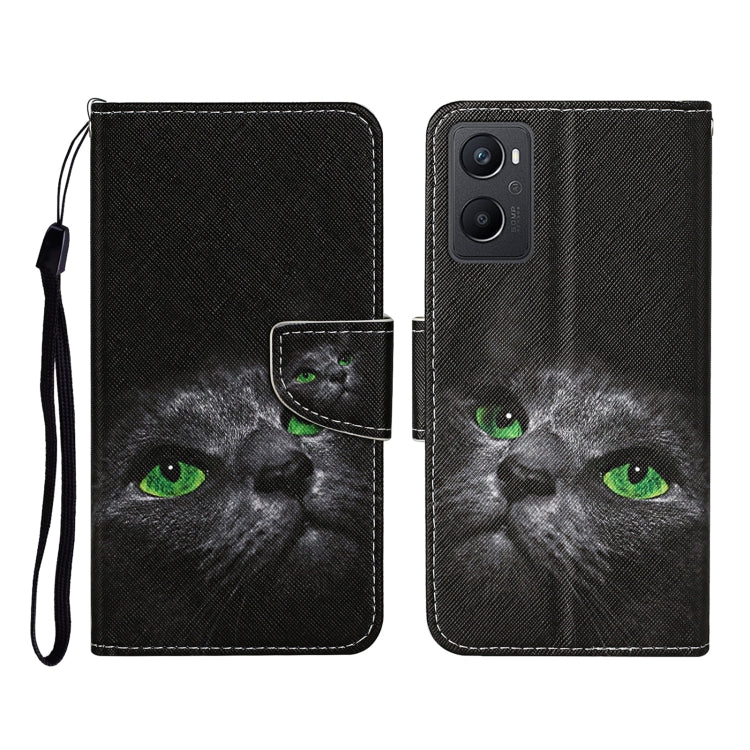 Custodia per cellulare in pelle con motivo a disegno colorato, For OPPO A96 4G / Realme 9i