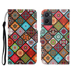 Custodia per cellulare in pelle con motivo a disegno colorato, For OPPO A96 4G / Realme 9i