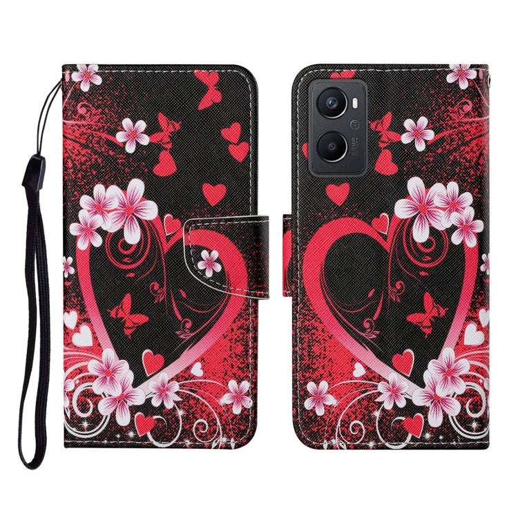 Custodia per cellulare in pelle con motivo a disegno colorato, For OPPO A96 4G / Realme 9i