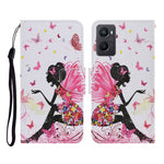 Custodia per cellulare in pelle con motivo a disegno colorato, For OPPO A96 4G / Realme 9i