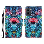 Custodia per cellulare in pelle con motivo a disegno colorato, For OPPO A96 4G / Realme 9i