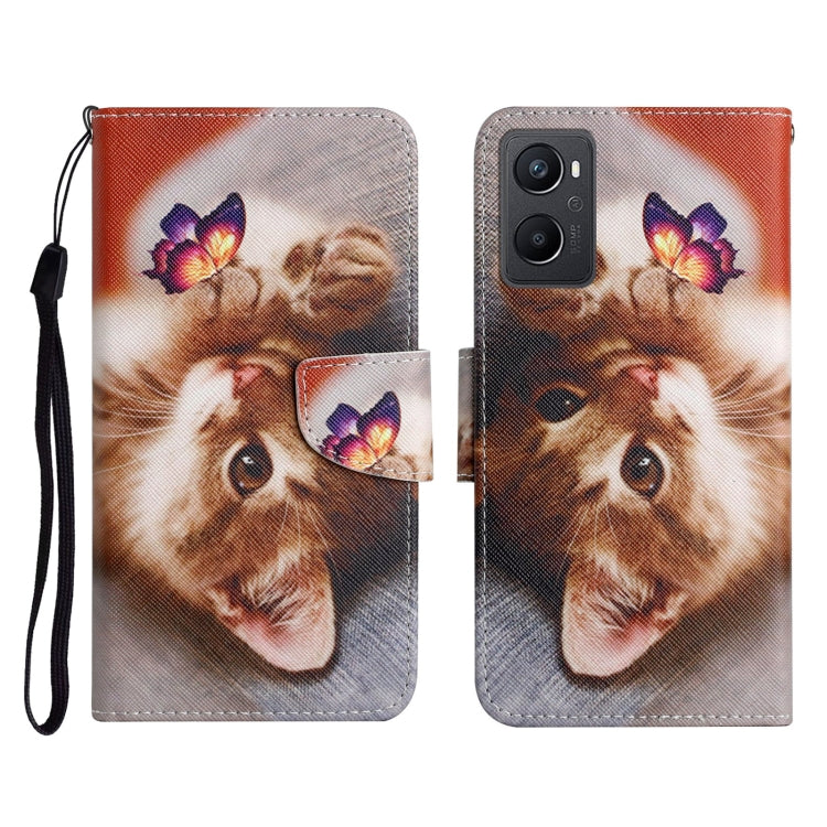 Custodia per cellulare in pelle con motivo a disegno colorato, For OPPO A96 4G / Realme 9i