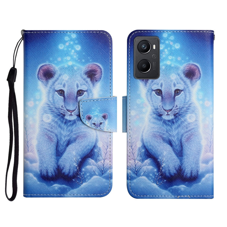 Custodia per cellulare in pelle con motivo a disegno colorato, For OPPO A96 4G / Realme 9i