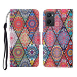 Custodia per cellulare in pelle con motivo a disegno colorato, For OPPO A96 4G / Realme 9i