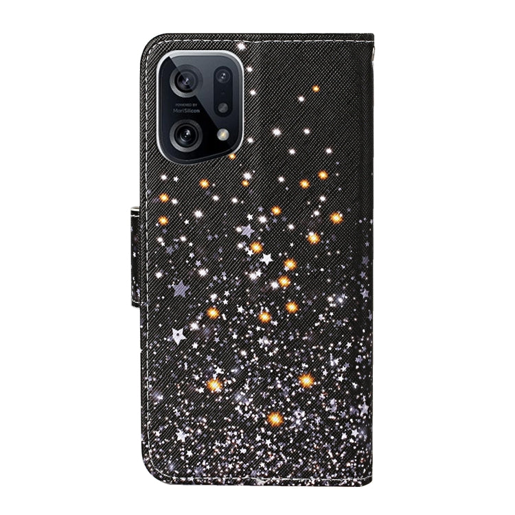Custodia per cellulare in pelle con motivo a disegno colorato, For OPPO Find X5