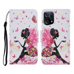 Custodia per cellulare in pelle con motivo a disegno colorato, For OPPO Find X5