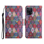 Custodia per cellulare in pelle con motivo a disegno colorato, For OPPO Find X5