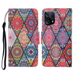 Custodia per cellulare in pelle con motivo a disegno colorato, For OPPO Find X5 Pro