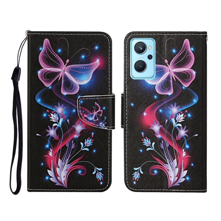 Custodia per cellulare in pelle con motivo a disegno colorato, For Realme 9i