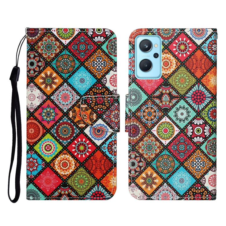 Custodia per cellulare in pelle con motivo a disegno colorato, For Realme 9i