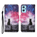 Custodia per cellulare in pelle con motivo a disegno colorato, For Realme 9i