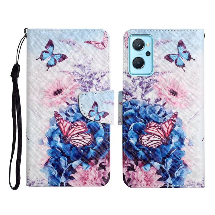 Custodia per cellulare in pelle con motivo a disegno colorato, For Realme 9i