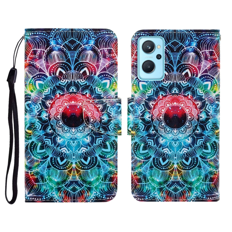 Custodia per cellulare in pelle con motivo a disegno colorato, For Realme 9i