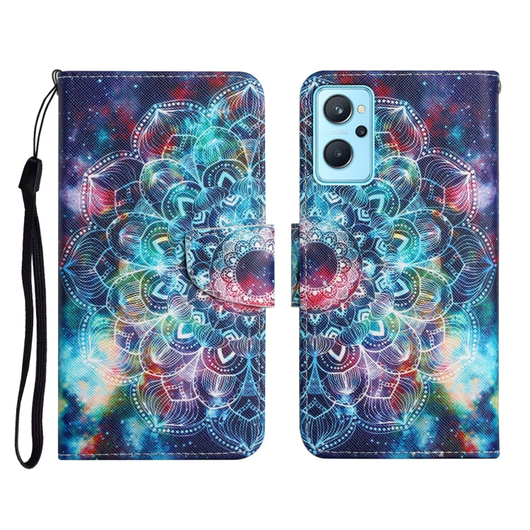 Custodia per cellulare in pelle con motivo a disegno colorato, For Realme 9i