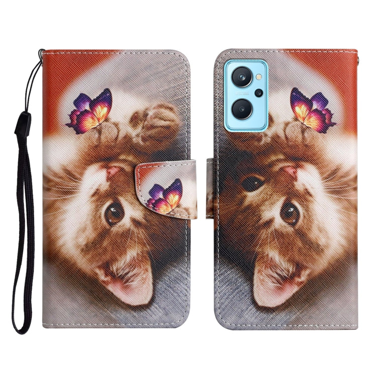Custodia per cellulare in pelle con motivo a disegno colorato, For Realme 9i