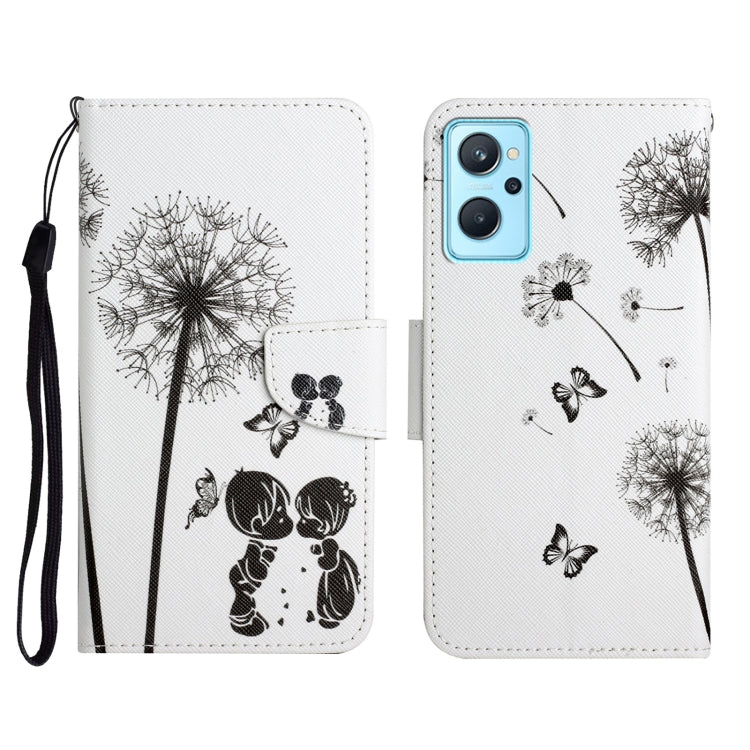 Custodia per cellulare in pelle con motivo a disegno colorato, For Realme 9i