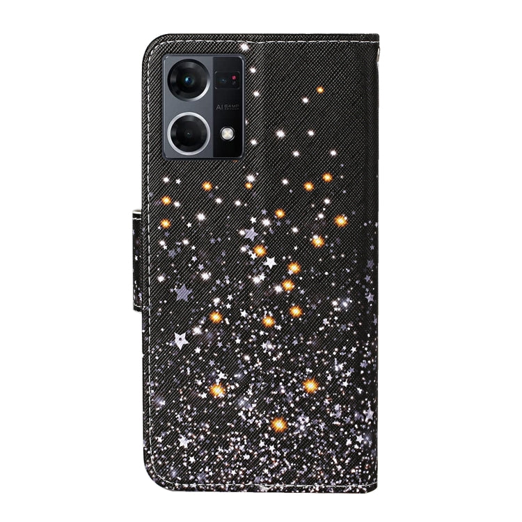 Custodia per cellulare in pelle con motivo a disegno colorato, For OPPO Reno7 4G
