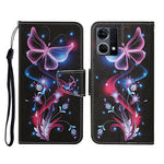Custodia per cellulare in pelle con motivo a disegno colorato, For OPPO Reno7 4G