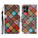 Custodia per cellulare in pelle con motivo a disegno colorato, For OPPO Reno7 4G