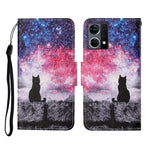 Custodia per cellulare in pelle con motivo a disegno colorato, For OPPO Reno7 4G