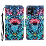 Custodia per cellulare in pelle con motivo a disegno colorato, For OPPO Reno7 4G