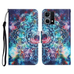 Custodia per cellulare in pelle con motivo a disegno colorato, For OPPO Reno7 4G