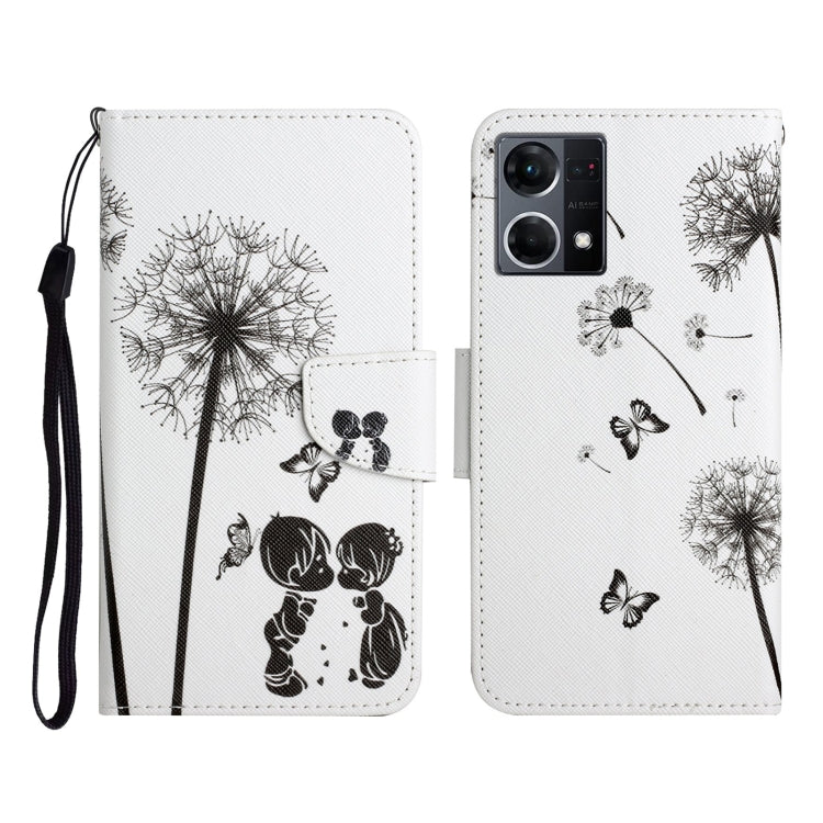 Custodia per cellulare in pelle con motivo a disegno colorato, For OPPO Reno7 4G