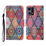 Custodia per cellulare in pelle con motivo a disegno colorato, For OPPO Reno7 4G