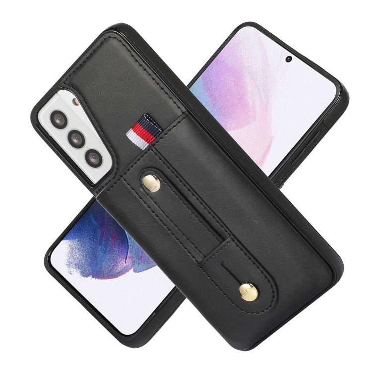 Custodia per cellulare in pelle con cavalletto da polso, For Samsung Galaxy S22 5G, For Samsung Galaxy S22+ 5G, For Samsung Galaxy S22 Ultra 5G, For Samsung Galaxy S21 5G