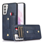 Custodia per cellulare in pelle con cavalletto da polso, For Samsung Galaxy S22 5G, For Samsung Galaxy S22+ 5G, For Samsung Galaxy S22 Ultra 5G, For Samsung Galaxy S21 5G