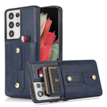 Custodia per cellulare in pelle con cavalletto da polso, For Samsung Galaxy S22 5G, For Samsung Galaxy S22+ 5G, For Samsung Galaxy S22 Ultra 5G, For Samsung Galaxy S21 5G
