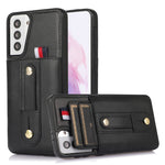 Custodia per cellulare in pelle con cavalletto da polso, For Samsung Galaxy S22 5G, For Samsung Galaxy S22+ 5G, For Samsung Galaxy S22 Ultra 5G, For Samsung Galaxy S21 5G
