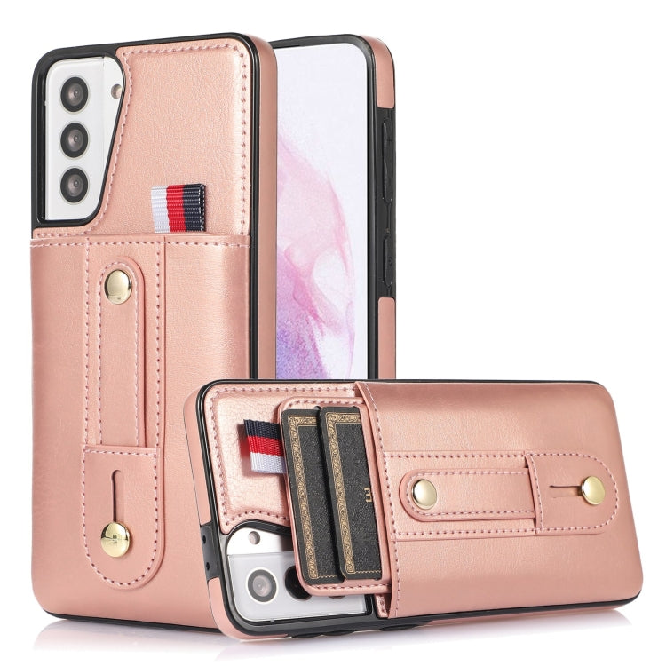 Custodia per cellulare in pelle con cavalletto da polso, For Samsung Galaxy S21+ 5G, For Samsung Galaxy S21 Ultra 5G, For Samsung Galaxy S20, For Samsung Galaxy S20+
