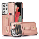 Custodia per cellulare in pelle con cavalletto da polso, For Samsung Galaxy S21+ 5G, For Samsung Galaxy S21 Ultra 5G, For Samsung Galaxy S20, For Samsung Galaxy S20+