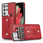 Custodia per cellulare in pelle con cavalletto da polso, For Samsung Galaxy S21+ 5G, For Samsung Galaxy S21 Ultra 5G, For Samsung Galaxy S20, For Samsung Galaxy S20+