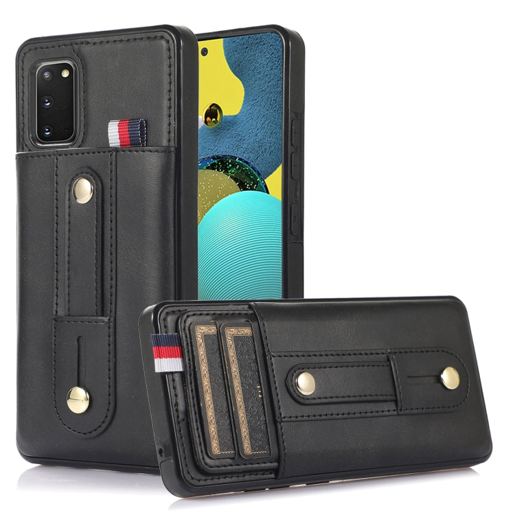 Custodia per cellulare in pelle con cavalletto da polso, For Samsung Galaxy S21+ 5G, For Samsung Galaxy S21 Ultra 5G, For Samsung Galaxy S20, For Samsung Galaxy S20+