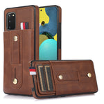Custodia per cellulare in pelle con cavalletto da polso, For Samsung Galaxy S21+ 5G, For Samsung Galaxy S21 Ultra 5G, For Samsung Galaxy S20, For Samsung Galaxy S20+