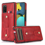 Custodia per cellulare in pelle con cavalletto da polso, For Samsung Galaxy S21+ 5G, For Samsung Galaxy S21 Ultra 5G, For Samsung Galaxy S20, For Samsung Galaxy S20+