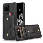 Custodia per cellulare in pelle con cavalletto da polso, For Samsung Galaxy S20 Ultra, For Samsung Galaxy S20 FE, For Samsung Galaxy S21 FE 5G, For Samsung Galaxy A73 5G