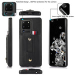 Custodia per cellulare in pelle con cavalletto da polso, For Samsung Galaxy S20 Ultra, For Samsung Galaxy S20 FE, For Samsung Galaxy S21 FE 5G, For Samsung Galaxy A73 5G