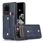 Custodia per cellulare in pelle con cavalletto da polso, For Samsung Galaxy S20 Ultra, For Samsung Galaxy S20 FE, For Samsung Galaxy S21 FE 5G, For Samsung Galaxy A73 5G