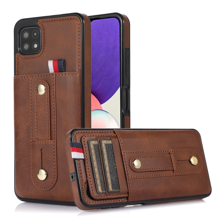 Custodia per cellulare in pelle con cavalletto da polso, For Samsung Galaxy A22 5G, For Samsung Galaxy A12 5G, For Samsung Galaxy A53 5G, For Samsung Galaxy A33 5G