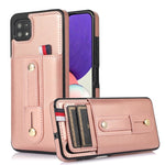 Custodia per cellulare in pelle con cavalletto da polso, For Samsung Galaxy A22 5G, For Samsung Galaxy A12 5G, For Samsung Galaxy A53 5G, For Samsung Galaxy A33 5G