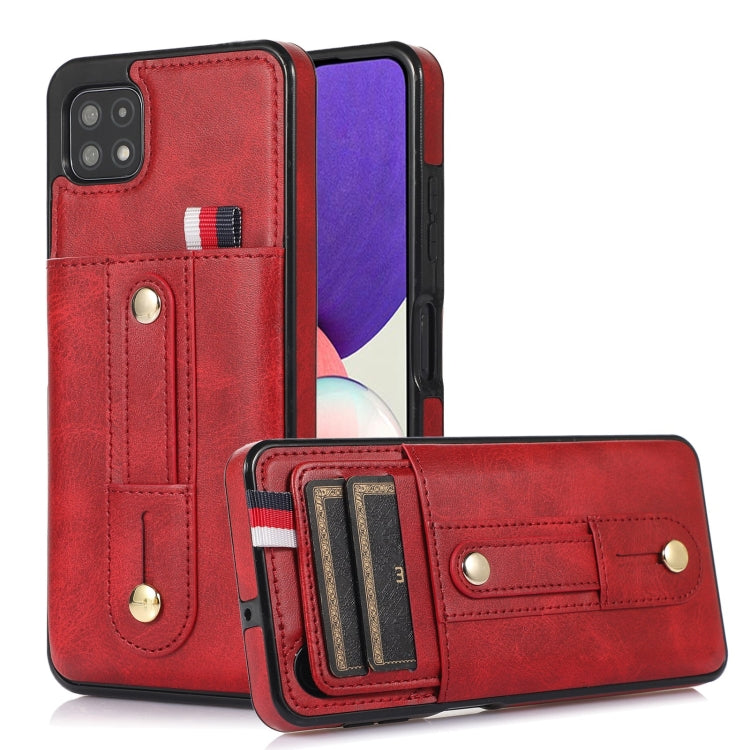 Custodia per cellulare in pelle con cavalletto da polso, For Samsung Galaxy A22 5G, For Samsung Galaxy A12 5G, For Samsung Galaxy A53 5G, For Samsung Galaxy A33 5G