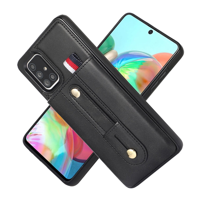 Custodia per cellulare in pelle con cavalletto da polso, For Samsung Galaxy A71 5G, For Samsung Galaxy A71 4G, For Samsung Galaxy A51 5G, For Samsung Galaxy A51 4G