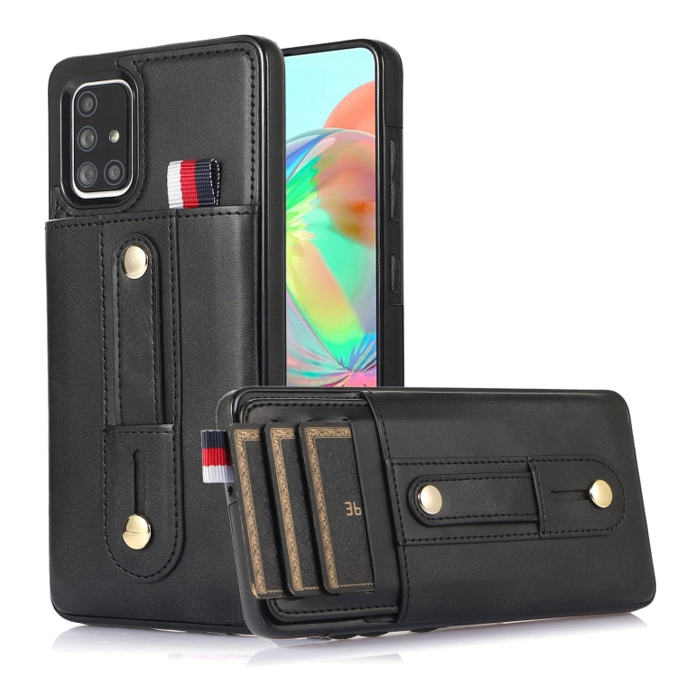 Custodia per cellulare in pelle con cavalletto da polso, For Samsung Galaxy A71 5G, For Samsung Galaxy A71 4G, For Samsung Galaxy A51 5G, For Samsung Galaxy A51 4G
