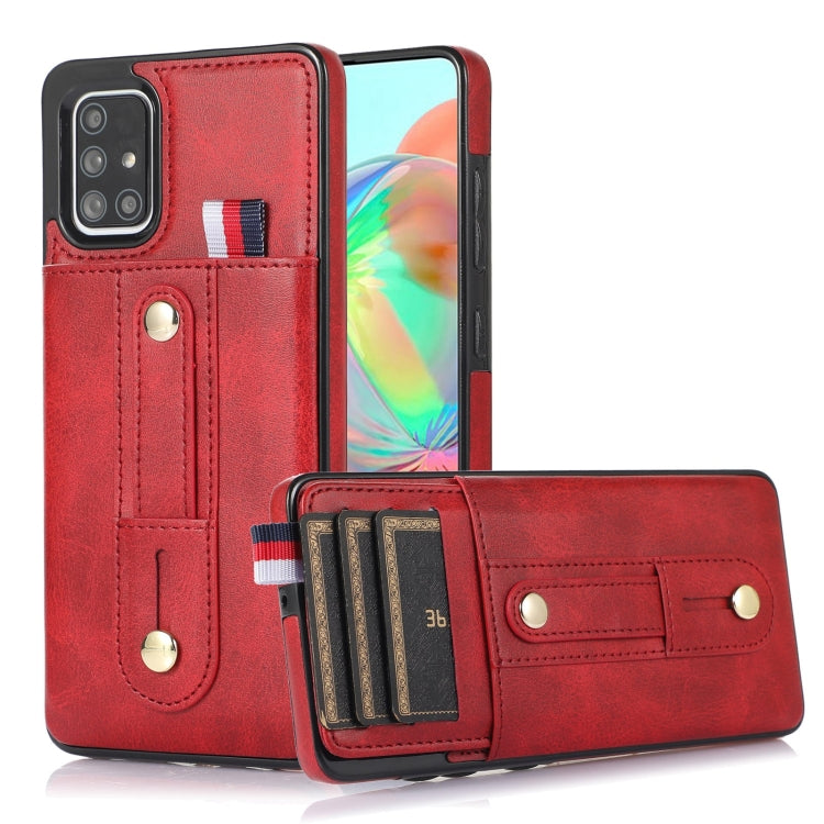 Custodia per cellulare in pelle con cavalletto da polso, For Samsung Galaxy A71 5G, For Samsung Galaxy A71 4G, For Samsung Galaxy A51 5G, For Samsung Galaxy A51 4G