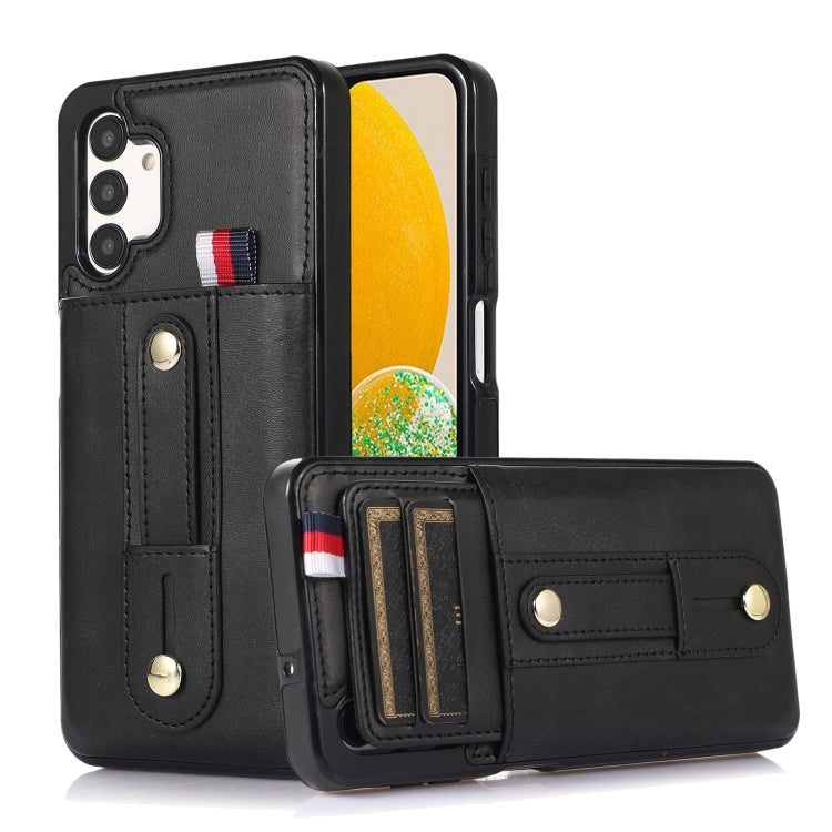 Custodia per cellulare in pelle con cavalletto da polso, For Samsung Galaxy A13 5G / 4G, For Samsung Galaxy Note9, For Samsung Galaxy Note20, For Samsung Galaxy Note20 Ultra
